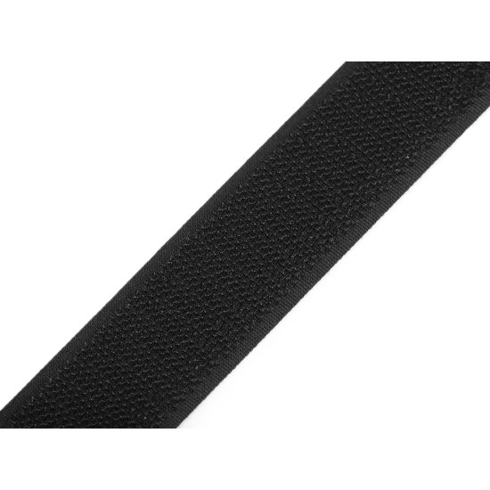 Taśma rzep haczyk szerokość 25 mm - Czarny (1 Metr) Taśma rzep haczyk szerokość 25 mm - Czarny (1 Metr)