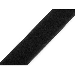 Taśma rzep plusz szerokość 25 mm - Czarny (1 Metr)