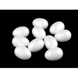 Styrofoam / polystyrene egg 3.5x5cm - White (10 Pieces)