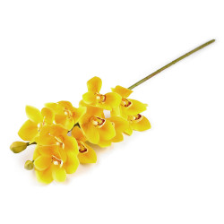 Artificial orchid, long - Yellow (1 Piece)
