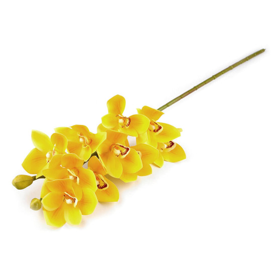 Sztuczna orchidea długa - Żółty (3 Sztuki)