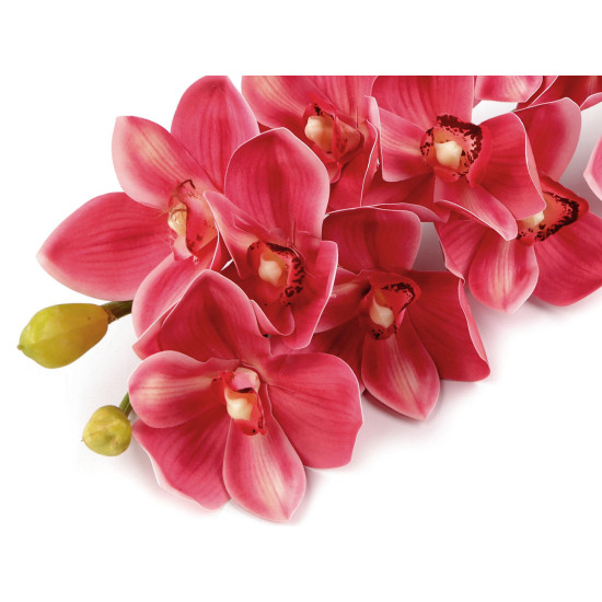 Sztuczna orchidea długa - Żółty (3 Sztuki)