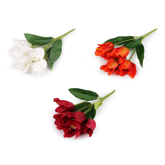 Tulipany sztuczne bukiet - Purpurowy (3 Sztuki)