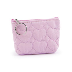 Portmonetka / etui na klucze serduszka 11x8 cm - Fioletowy liliowy (1 Sztuka)