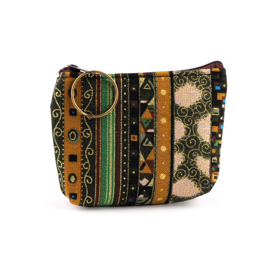 Small wallet / key ring, ethnic 10x8 cm - Cognac brown (1 Piece) Small wallet / key ring, ethnic 10x8 cm - Cognac brown (1 Piece)