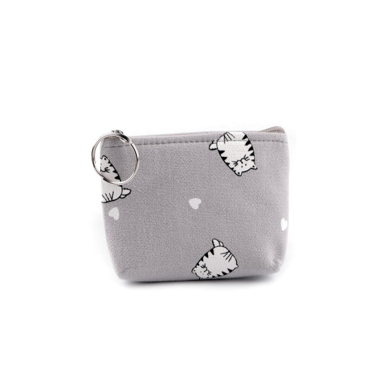 Small wallet / key ring cat, textile 11x8 cm - Powder (1 Piece) Small wallet / key ring cat, textile 11x8 cm - Powder (1 Piece)