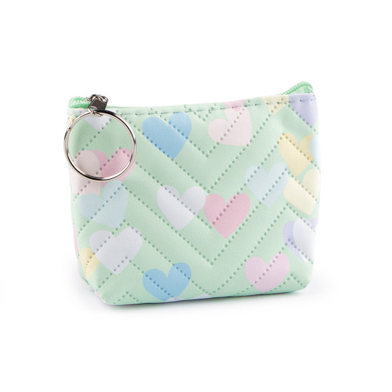 Small wallet / key ring heart 10.5x8 cm - Lig.pastel green (1 Piece) Small wallet / key ring heart 10.5x8 cm - Lig.pastel green (1 Piece)