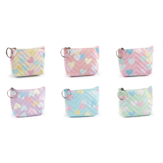 Small wallet / key ring heart 10.5x8 cm - Lig.pastel green (1 Piece) Small wallet / key ring heart 10.5x8 cm - Lig.pastel green (1 Piece)