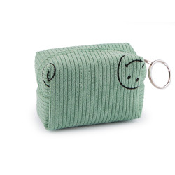 Etui n klucze 9x6 cm uśmiech - Zielona szałwia ciemna (1 Sztuka)