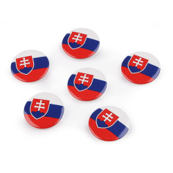 Broszka / przypinka - flaga republiki słowackiej ø3,5 cm - Zobacz zdjęcie (30 Sztuki)