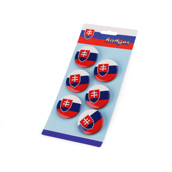Broszka / przypinka - flaga republiki słowackiej ø3,5 cm - Zobacz zdjęcie (30 Sztuki) Broszka / przypinka - flaga republiki słowackiej ø3,5 cm - Zobacz zdjęcie (30 Sztuki)