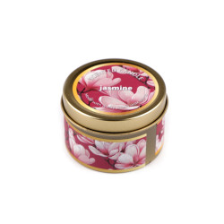 Scented candle in a tin can 60 g - Fuchsia dark (1 Piece)