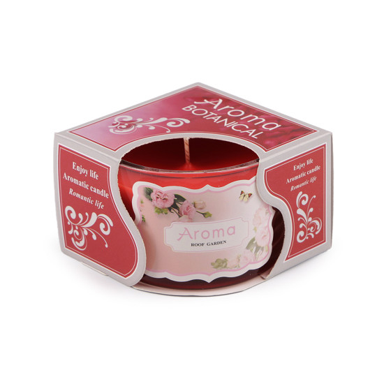 Scented candle in glass 80 g - Red (1 Piece) Scented candle in glass 80 g - Red (1 Piece)