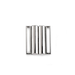 Metal swimsuit / belt fastener, width 30 mm - Nickel (10 Pairs)