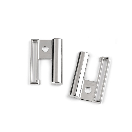 Zapięcie do stroju kąpielowego 30 mm metalowe - Nikiel (10 Pary) Zapięcie do stroju kąpielowego 30 mm metalowe - Nikiel (10 Pary)