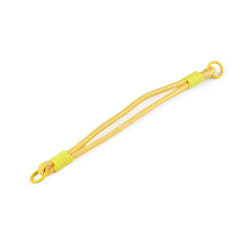 Cordon universel pour pendentif/porte-clés avec mousquetons - Jaune (1 Pièce)