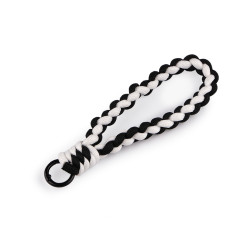 Anhänger/schlüsselanhänger mit karabiner geflochten - Schwarz (1 Stück)