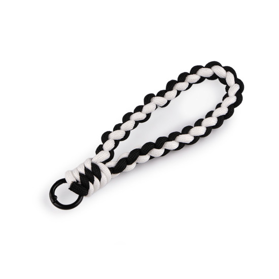 Braided pendant / key chain with carabiner - Multicolor (1 Piece) Braided pendant / key chain with carabiner - Multicolor (1 Piece)