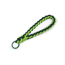 Anhänger/schlüsselanhänger mit karabiner geflochten - Grün (1 Stück)