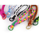 Braided pendant / key chain with carabiner - Multicolor (1 Piece) Braided pendant / key chain with carabiner - Multicolor (1 Piece)