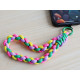 Braided pendant / key chain with carabiner - Multicolor (1 Piece) Braided pendant / key chain with carabiner - Multicolor (1 Piece)