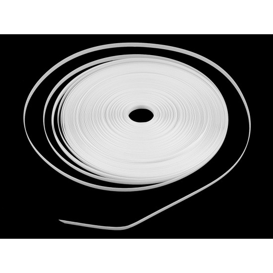 Fiszbina poliestrowa przeszywana szerokość 7 mm metraż - White (40 Metry) Fiszbina poliestrowa przeszywana szerokość 7 mm metraż - White (40 Metry)