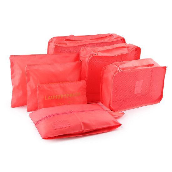Bőrönd rendszerező 7 barab - Pink (1 Készlet) Bőrönd rendszerező 7 barab - Pink (1 Készlet)