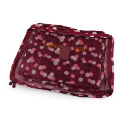 Lot de 6 organiseurs de valises - Rose-mauve (1 Ensemble)