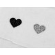 Cœur thermocollant avec strass - Noir (10 Pièces) Cœur thermocollant avec strass - Noir (10 Pièces)