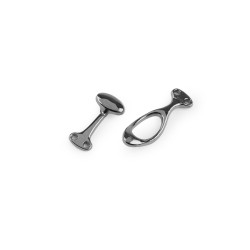 Metal decorative fastener 10x36 mm - Black nickel (1 Pair)