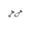 Attache décorative en métal, 10 x 36 mm - Nickel noir (1 Paire)