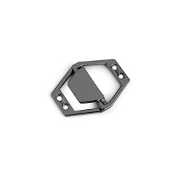 Metal decorative clasp / buckle 20x26 mm - Black nickel (1 Pair)
