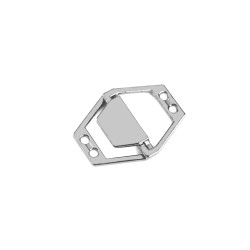Metal decorative clasp / buckle 20x26 mm - Nickel (1 Pair)