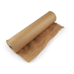 Papier do pakowania nacinany plastry miodu szerokość 50 cm - Naturalny brąz (1 Sztuka)