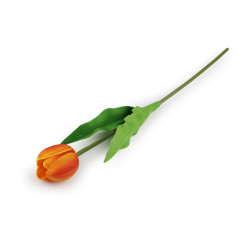 Sztuczny tulipan długi - Pomarańczowo-żółty (1 Sztuka)