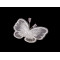 Butterfly with cut beads for sewing and gluing - Off white (10 Pieces)