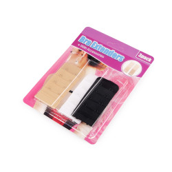 Bra circumference extension without elastic - double-row, triple-row, set of 3 pieces - Mix (1 Card)