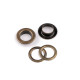 Metal grommet / eyelet, inner ø10 mm / outer ø16 mm - Nickel (50 Pairs) Metal grommet / eyelet, inner ø10 mm / outer ø16 mm - Nickel (50 Pairs)