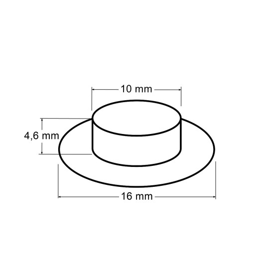 Metal grommet / eyelet, inner ø10 mm / outer ø16 mm - Nickel (50 Pairs) Metal grommet / eyelet, inner ø10 mm / outer ø16 mm - Nickel (50 Pairs)