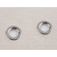 Metal grommet / eyelet, inner ø10 mm / outer ø16 mm - Nickel (50 Pairs) Metal grommet / eyelet, inner ø10 mm / outer ø16 mm - Nickel (50 Pairs)
