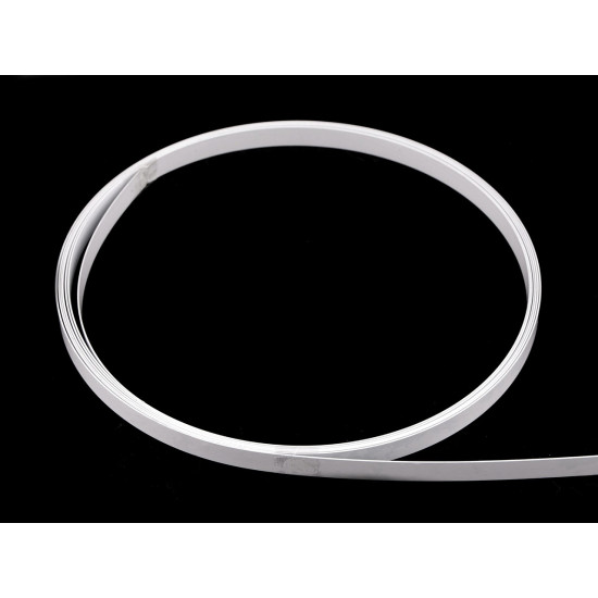 Fiszbina metalowa płaska metraż szerokość 6; 8; 12 mm - White (1 Metr) Fiszbina metalowa płaska metraż szerokość 6; 8; 12 mm - White (1 Metr)