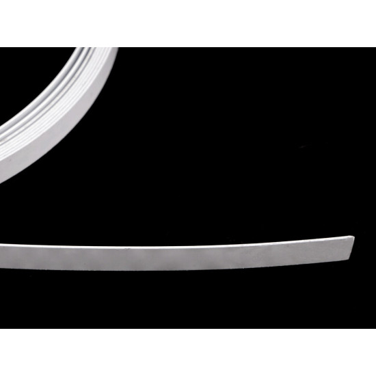 Fiszbina metalowa płaska metraż szerokość 6; 8; 12 mm - White (1 Metr) Fiszbina metalowa płaska metraż szerokość 6; 8; 12 mm - White (1 Metr)