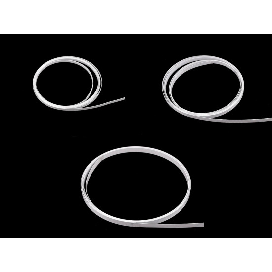 Fiszbina metalowa płaska metraż szerokość 6; 8; 12 mm - White (1 Metr) Fiszbina metalowa płaska metraż szerokość 6; 8; 12 mm - White (1 Metr)