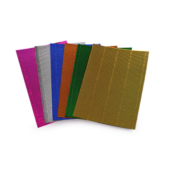 Tektura falista metaliczna miks kolorów - Mix (1 Torba) Tektura falista metaliczna miks kolorów - Mix (1 Torba)