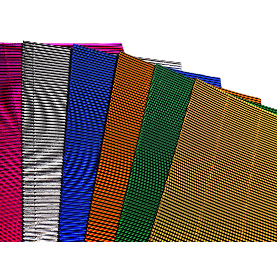 Tektura falista metaliczna miks kolorów - Mix (1 Torba) Tektura falista metaliczna miks kolorów - Mix (1 Torba)