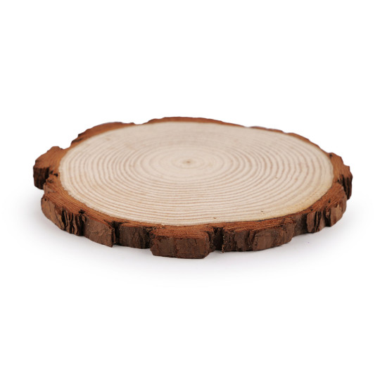 Natural wood tree branch slice / wood circle, for diy, ø14 - Ivory (1 Piece) Natural wood tree branch slice / wood circle, for diy, ø14 - Ivory (1 Piece)