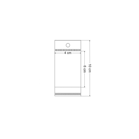 Torebki foliowe z paskiem klejącym i zawieszką 4x6 cm jedna strona przezroczysta - White (100 Sztuki) Torebki foliowe z paskiem klejącym i zawieszką 4x6 cm jedna strona przezroczysta - White (100 Sztuki)