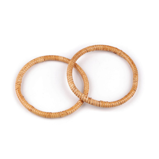 Anses en rotin pour confection de sacs et de paniers, ø 13 ; 15 cm - Natural medium (12 Pièces) Anses en rotin pour confection de sacs et de paniers, ø 13 ; 15 cm - Natural medium (12 Pièces)