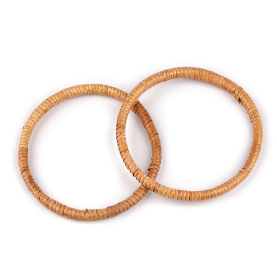 Anses en rotin pour confection de sacs et de paniers, ø 13 ; 15 cm - Natural medium (12 Pièces) Anses en rotin pour confection de sacs et de paniers, ø 13 ; 15 cm - Natural medium (12 Pièces)