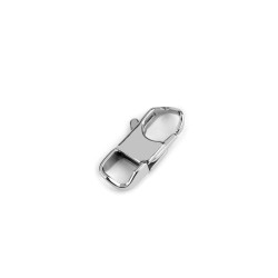 Stainless steel carabiner 12x25 mm - Platinum (1 Piece)